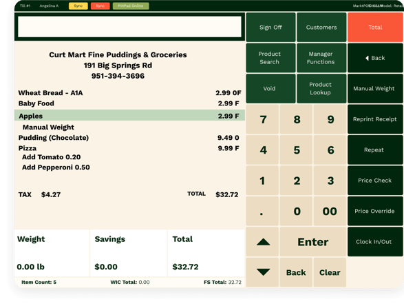 A product shot of the MarketPOS system