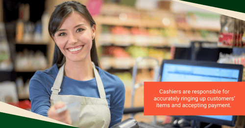 Market Infographics for positions Cashier